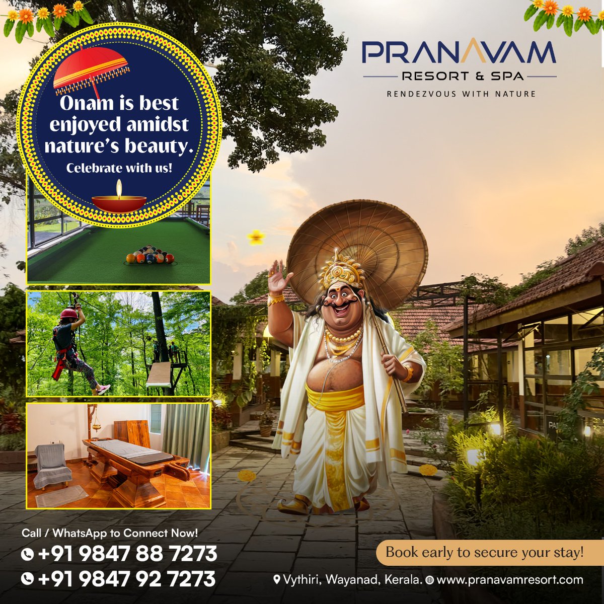 PranavamResort's tweet photo. 🌸✨ Celebrate Onam amidst the serene beauty of Wayanad! 🌿

👉 Book early to secure your stay!
📞: (+91) 9847 88 7273, 9847 92 7273
🌐: https://t.co/k66ApIlmGK
📍: Wayanad, Kerala

#Onam2025 #onamcelebration #CelebrateOnam #onamatwayanad #onamwayanad https://t.co/WumPpqSwa7