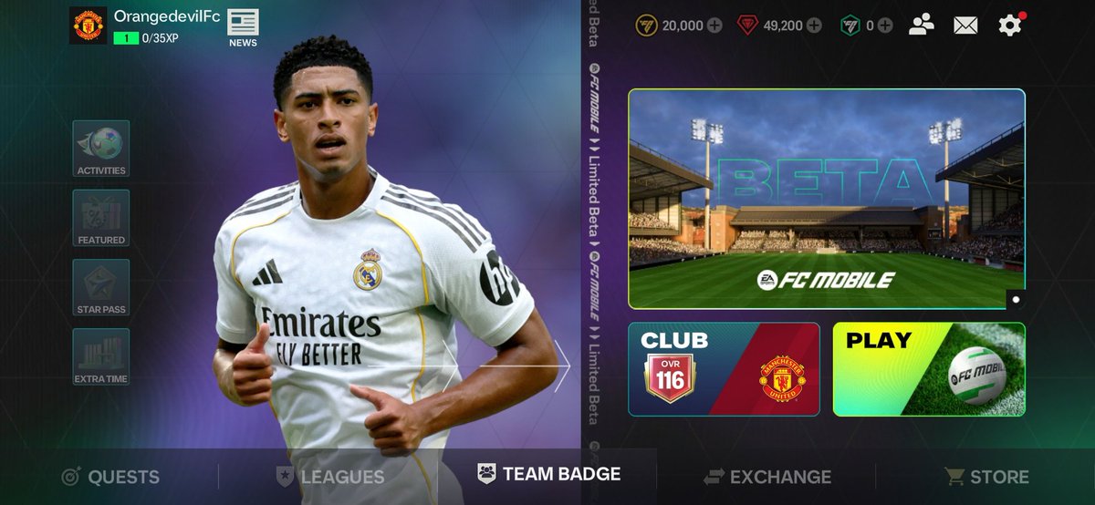 D17Veer's tweet photo. All you need to know about Fc Mobile 26 beta version 😎 :

This thread🧵 includes :
1) Detailed analysis of the game
2) New formations
3) New intro
4) New badge system
5) Player Training
6) New ui and cutscenes 
Etc
🔁,♥️ AND FOLLOW ME
#FCMobile #fcmobile26 #FC25 #FC26 #Captains https://t.co/G2937E21Q0