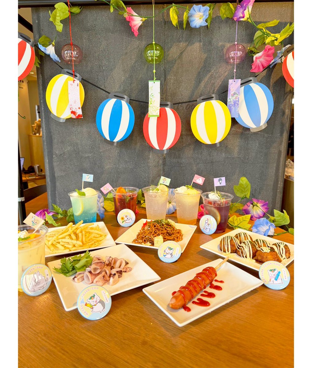 🍃お知らせ🍃 『夏祭り 夏目友人帳カフェ ニャンコ先生と夏遊び』 ＼8