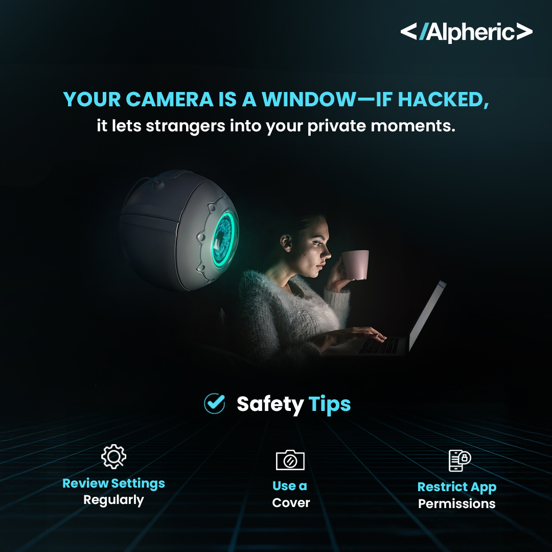 AlphericIN's tweet photo. Imagine someone silently watching your online class, your work call, or even your living room. Creepy, right? That’s why covering your cam and reviewing your settings matters.
#Alpheric #Cybersecurity #Safetytips #Hacking https://t.co/Sbdw7a44nt