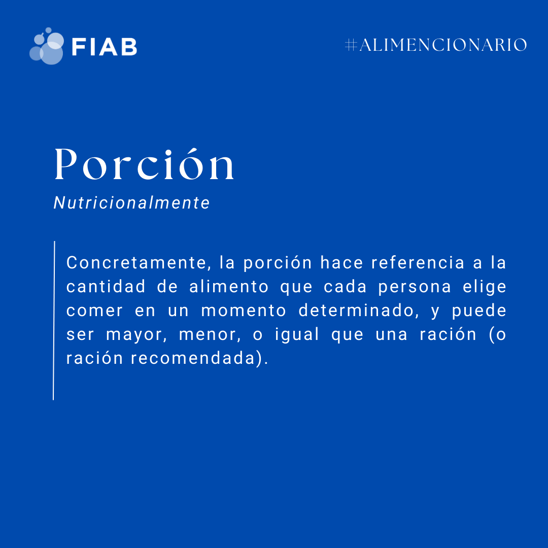 Ya vamos por la letra P en el #alimencionario de #FIAB 📖🍎

¿Adivinas qué concepto nos toca descubrir? 🤔

Hoy hablamos de:

🔷#Porción

¡Recuerda dejarnos en comentarios qué otros conceptos te gustaría encontrar en el alimencionario!👇💬