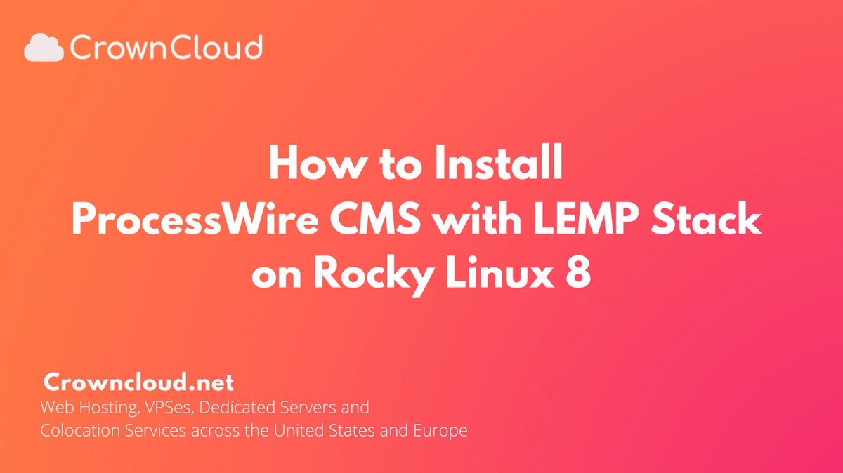 crownclouds's tweet image. Build flexible websites!
Install #ProcessWire #CMS with the #LEMP #stack on Rocky Linux 8 using our step-by-step guide - lightweight, fast & perfect for dynamic web projects
wiki.crowncloud.net/?How_to_Instal…
#RockyLinux #WebHosting #FOSS #SelfHosting #SysAdmin #DevOps #CloudComputing