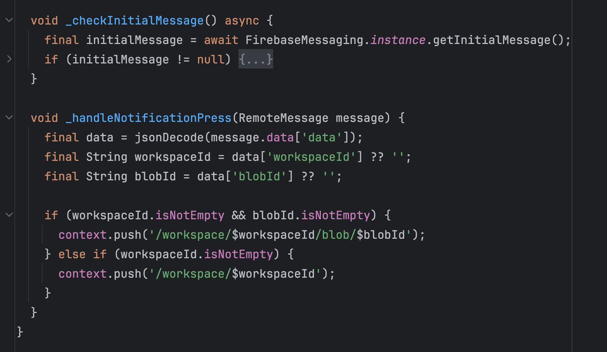 airon_tark's tweet image. Tark Labs routine #52: This is how you can handle the push notification opening in Flutter 😆  #dart #flutter #awsamplify #aws #awsdev #mobiledev #tarklabs #airontark