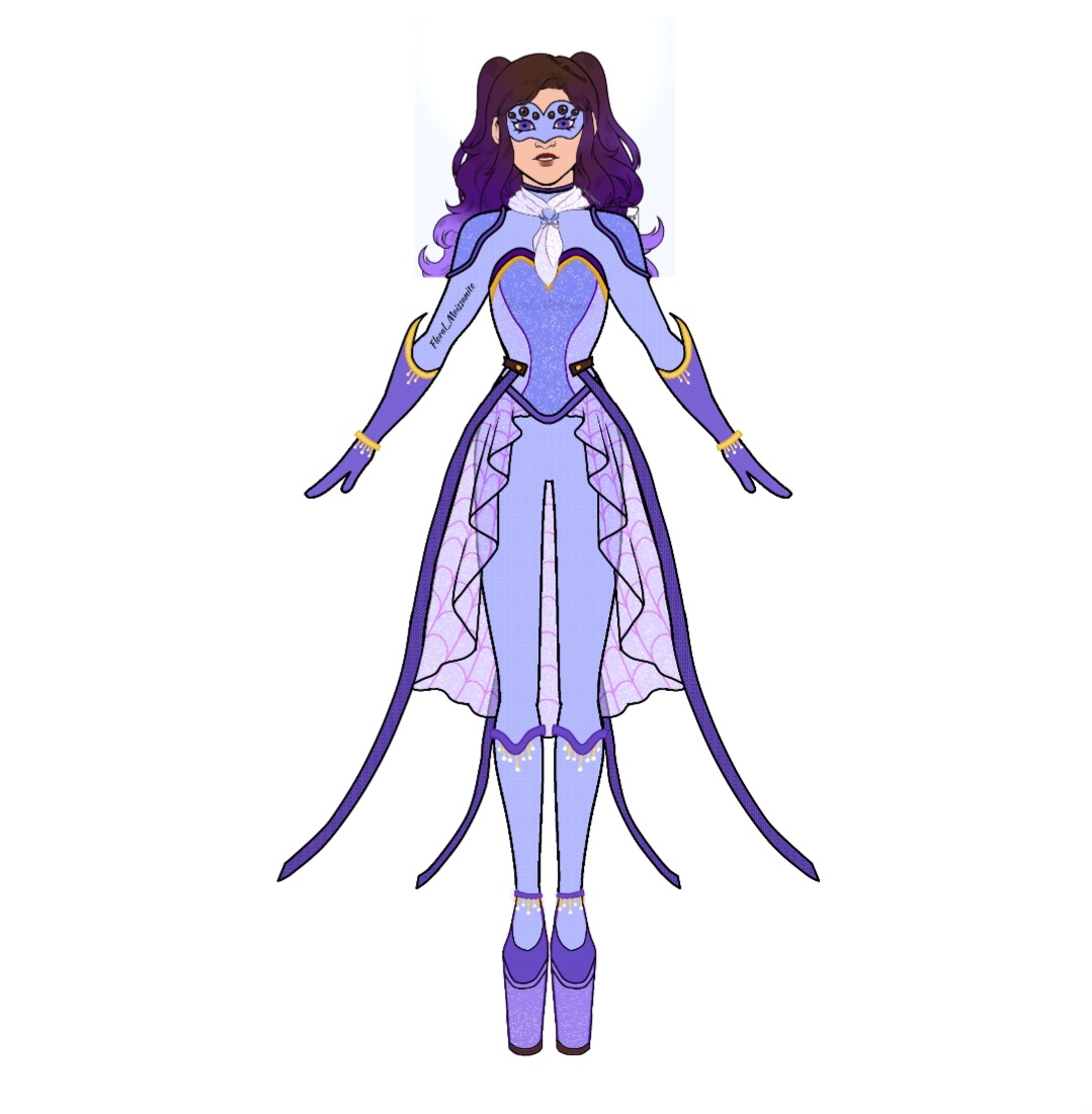 floralmoissy's tweet photo. Funfact:

Before i got into DDD i was 
fixated on MLB

I even drew &amp; designed a oc with the help of picrew for the face &amp; hair

Funnily enough the spider theme was also in it &amp; it did inspire Kenyo too 😅

#mlboc #oc #MiraculousLadybug https://t.co/PxvGyfkFsK