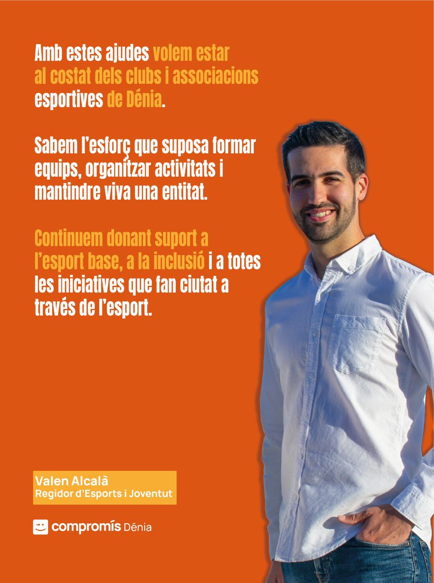 CompromisDenia's tweet image. Els #GovernsAmbCompromís, complim✅

 #ViuDénia🧡 amb l’esport base!
#Dénia #MarinaAlta #PaísValencià