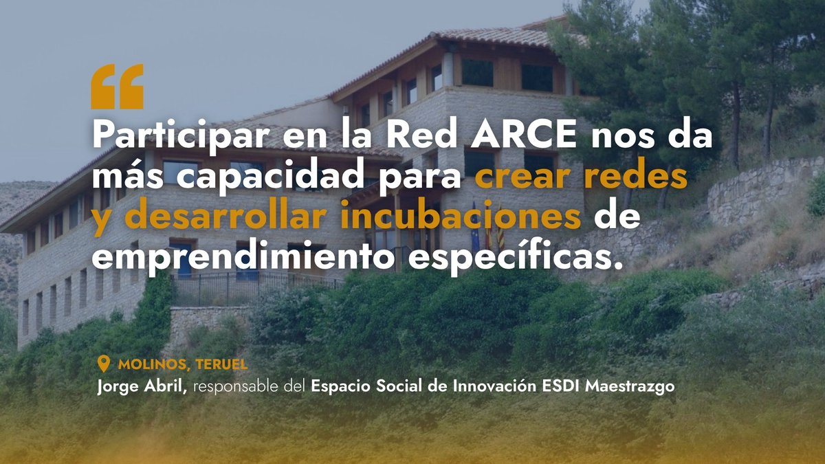 AragonEmprende's tweet photo. 🔹 ¿Sabías que en Aragón hay una red que impulsa el emprendimiento desde los pueblos?
La Red ARCE, coordinada por @AragonEmprende, acompaña con formación, asesoramiento y apoyo a quienes transforman el territorio rural.
#AragónEmprende #RedARCE https://t.co/4hhHfo5AdL