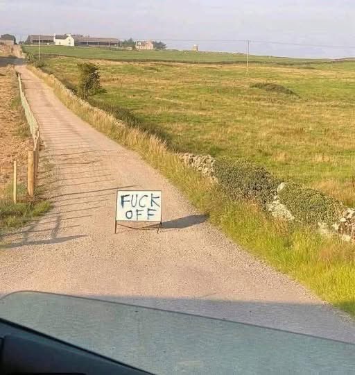 is this the same as those 'road closed' signs but we give it a go anyway?  🤣🤣 🏍️ 💨
