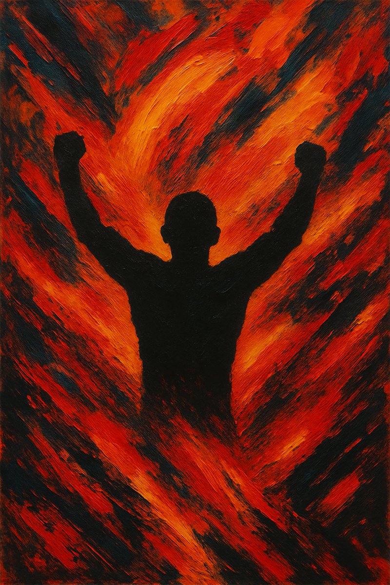 Unstoppable energy captured in form. This NFT pulses with fire and a hidden silhouette rising from chaos, pure willpower and triumph. 
NFT: objkt.com/tokens/KT1CCbw…
#NFT #DigitalArt #Motivation