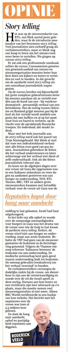 Nieuwsleugens slaan reputaties kapot
Column in de T.