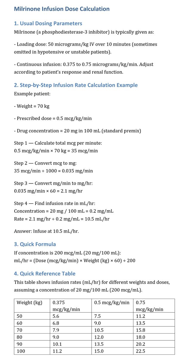 Ahmedata7777's tweet photo. Summary of common drug infusion in CCU/ICU:
Amiodarone 
Nitroglycerin 
Milrinone 
Tirofiban https://t.co/hJPwIbLy3r