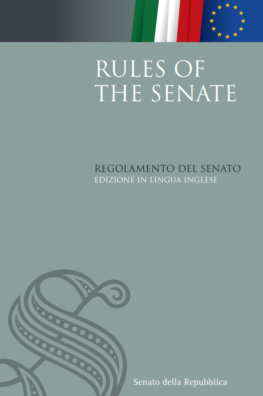 Il #RegolamentodelSenato su senato.it, nella sezione "L'Istituzione", è consultabile sia in formato html che pdf insieme al testo della #Costituzione senato.it/istituzione/il… Disponibile anche in lingua inglese senato.it/sites/default/…