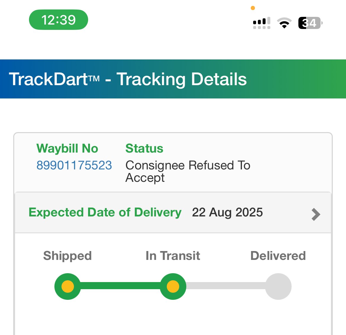 cseayushjain's tweet photo. @BlueDart_ @BlueDartCares @amazonIN  What��s wrong with your delivery agent, they are refusing my parcel without calling me back

Order number
20 August 2025
406-1209256-2373917

Tracking ID: 89901175523
Tracking ID: 89901175383 https://t.co/Rr5KFo62MZ