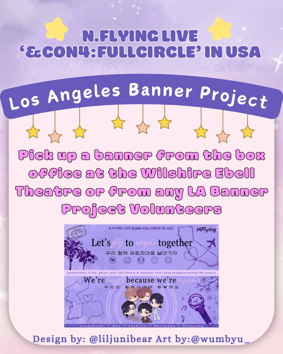 NFlyingLA's tweet image. 🚨 N.Fia! 🚨

We hit our fundraising goal! 🎉 800 banners will be ready for N.Flying’s LA show on Aug 29 💜

Now we need VOLUNTEERS to help hand them out before the concert! 🙌

Sign up here 👉 forms.gle/pT1bXtpuE8eRgp…

Let’s make this night unforgettable! 🚀✨
#NFlying #NFia