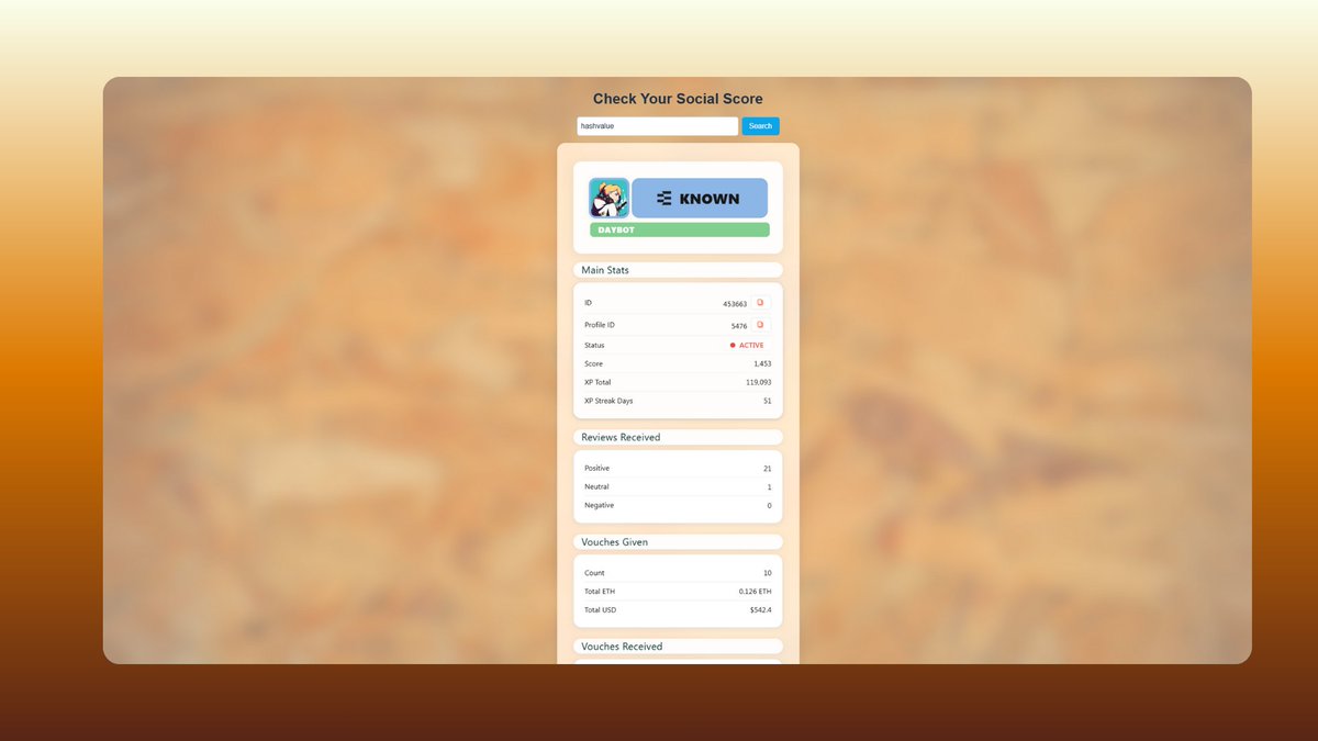 hashvalue's tweet image. Got some free time so vibe coded this 69th copy of @ethos_network checker 

- ethoscard.vercel.app

Can we add waifu models based on our reputations ? recommendations are appreciated 🤣