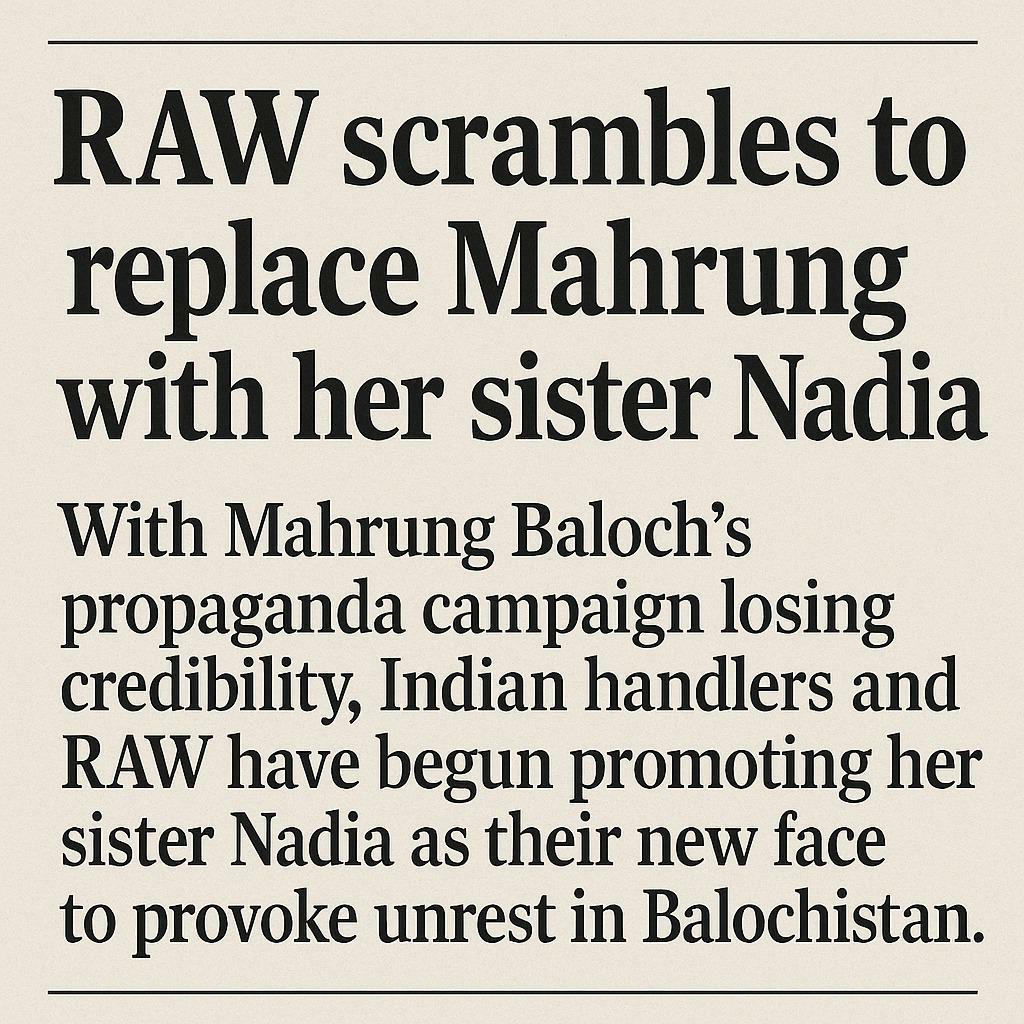 Khan897Shouib's tweet image. The people rejected Mahrang, they will reject Nadia too. #RAW #TerrorSupport #Balochistan