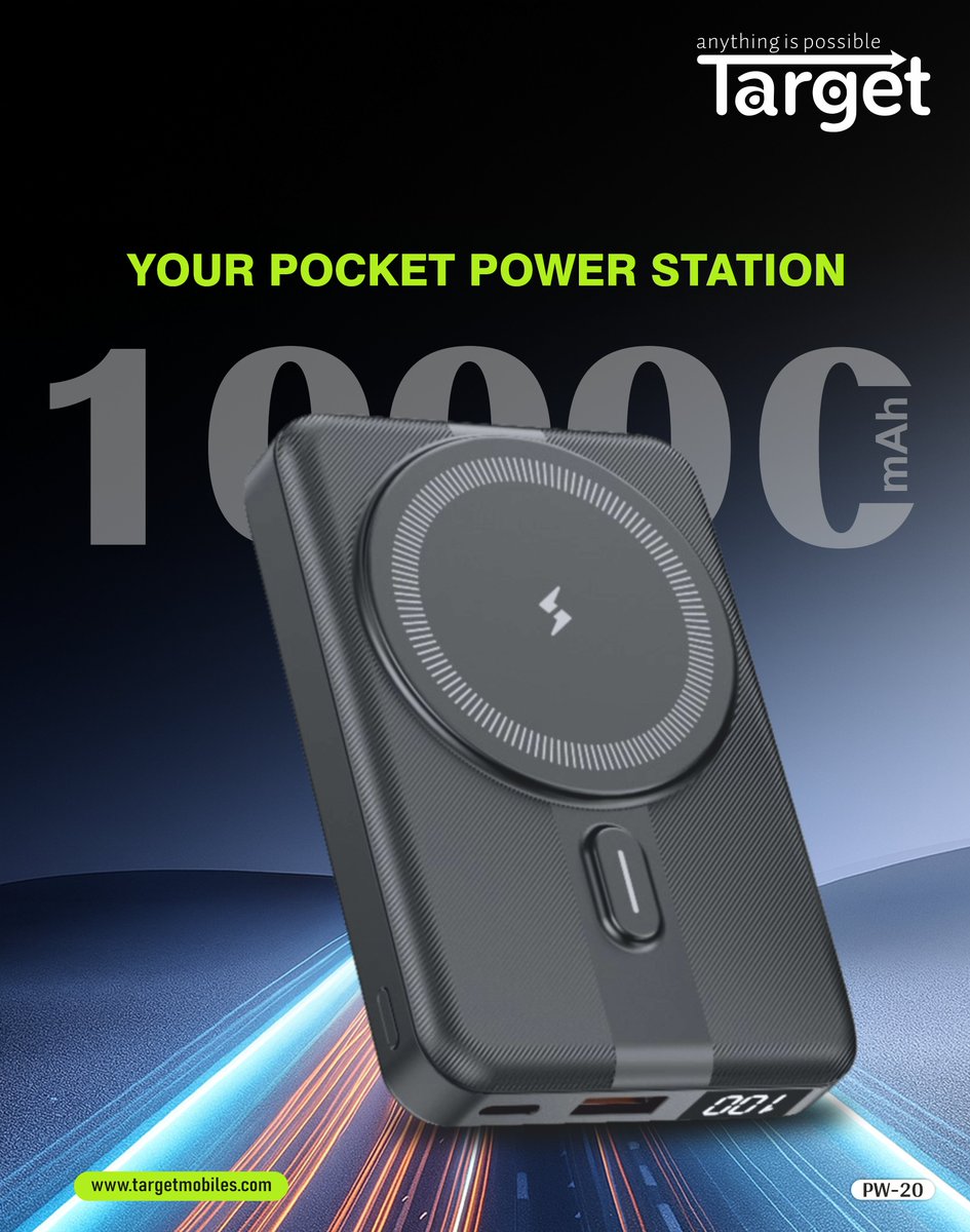 TargetTelecom's tweet photo. Designed for elegance, built for performance. Your devices deserve the finest experience wireless charging that defines class🔋

#targetmobileaccessories #powerbank #wirelesspowerbank #wirelesscharging https://t.co/lPjoH88i9Q