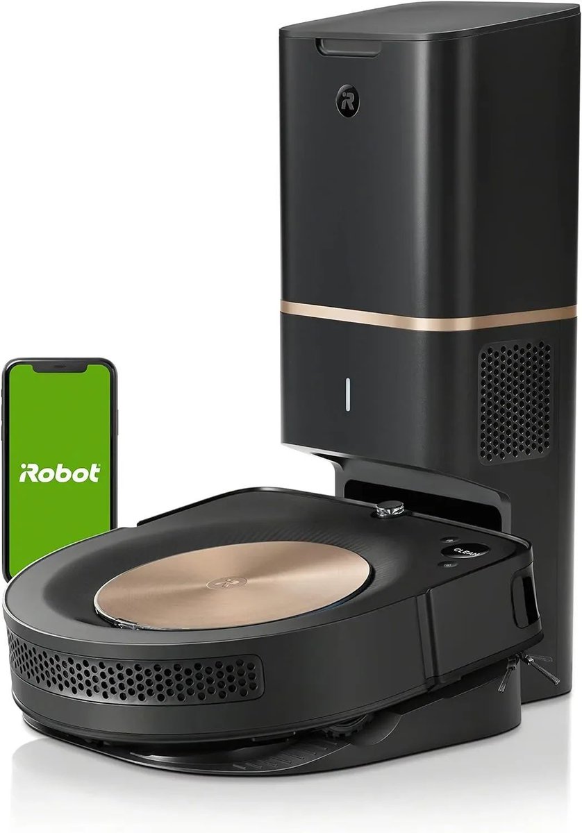 SmartHomeGuideB's tweet image. The iRobot Roomba s9+ is iRobot's most potent vacuum cleaner. Its unique D-shape design allows it to navigate along baseboards with ease. The Clean Base can store debris for up to 60 days. More details are available at smarthomeguide.blog/product/irobot….