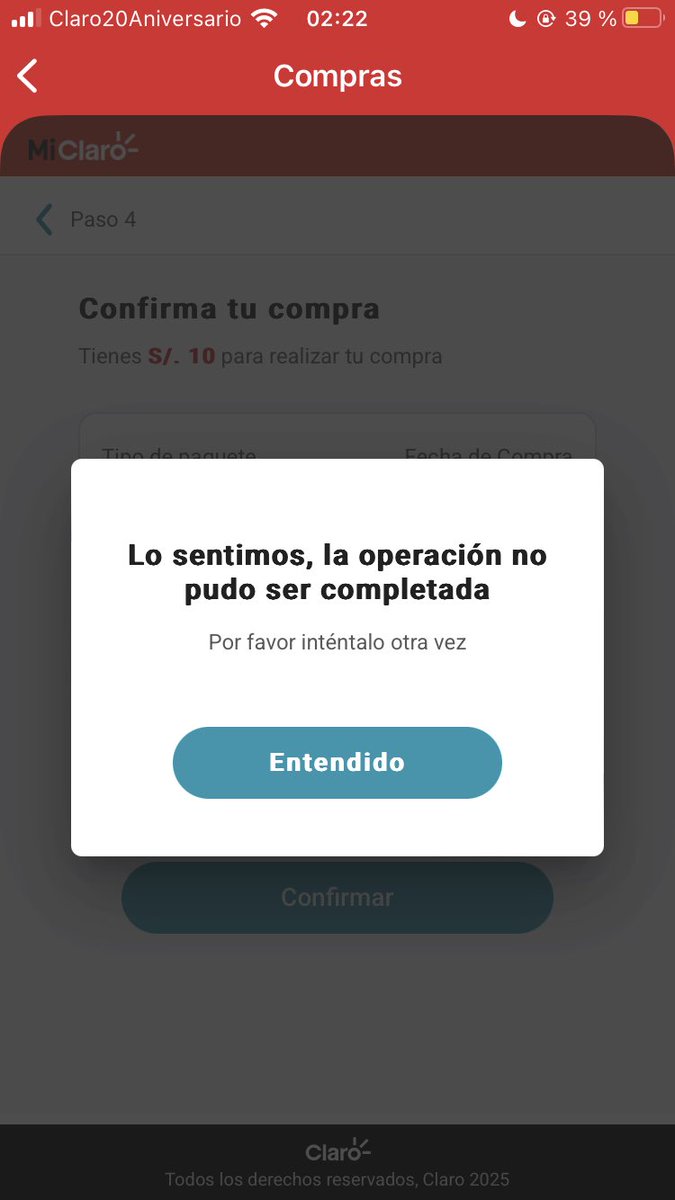 LittleShisus's tweet photo. Ya tiene 2 días que la app claro no me deja recargar paquetes, solo aceptan los de 3 soles. @ClaroPeru Estoy a un paso de migrar 👍🏼 https://t.co/RSb5yg8oy7