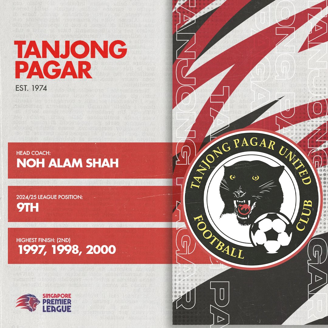SGPremierLeague's tweet photo. The Jaguars are back with a bite 🐆

With Youssef Ezzejjari, Bruno Dybal and Aaron Evans leading the charge, Tanjong Pagar United are out to prove they belong among the SPL’s toughest competitors.

📲 Read the full preview here: https://t.co/W2gAn6mKLw https://t.co/V4xtx3O8X4