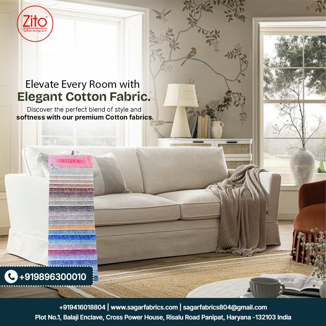 SagarFabrics's tweet photo. ✨Elevate your interiors with Zito Premium Cotton Fabrics!
Soft • Stylish • Durable – perfect for sofas, curtains &amp; upholstery. 🛋️
📞 +91 98996 300010 | 🌐 https://t.co/UudLcVchnk
#ZitoFabrics #Upholstery #HomeDecor #InteriorDesign #LuxuryLiving https://t.co/OHPhqFg5Bk