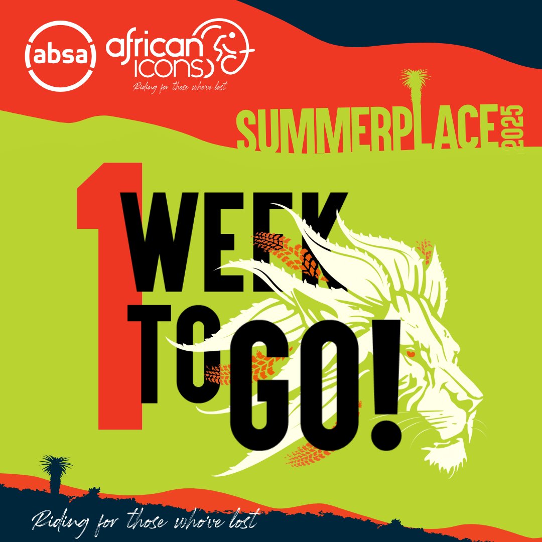 African Icons (@africaniconsinv) on Twitter photo Just 7 days to go until the 2025 Absa African Icons begins. The bikes are prepped, the jerseys are packed, and the purpose behind every pedal stroke is stronger than ever.
Entries Close This Weekend. Register Now: africanicons.org.za/summerplace-20…
#AbsaAfricanIcons #Summerplace2025 Just 7 days to go until the 2025 Absa African Icons begins. The bikes are prepped, the jerseys are packed, and the purpose behind every pedal stroke is stronger than ever.
Entries Close This Weekend. Register Now: africanicons.org.za/summerplace-20…
#AbsaAfricanIcons #Summerplace2025