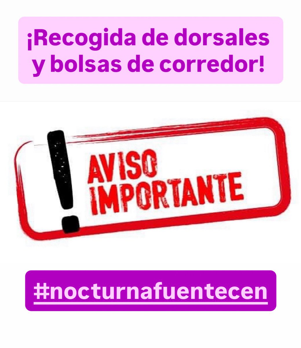 picotaragudo's tweet photo. ¡Atención!¡Atención! Hoy, jueves 21 a partir de las 20:00h en el Ayuntamiento de #Fuentecen podéis empezar a retirar vuestros dorsales y bolsas de corredor.
✔️El vienes 22, se podrán retirar a partir de las 13:00h en el #pinardefuentecen
#nocturnafuentecen #burgos https://t.co/eDYKlYkLEs