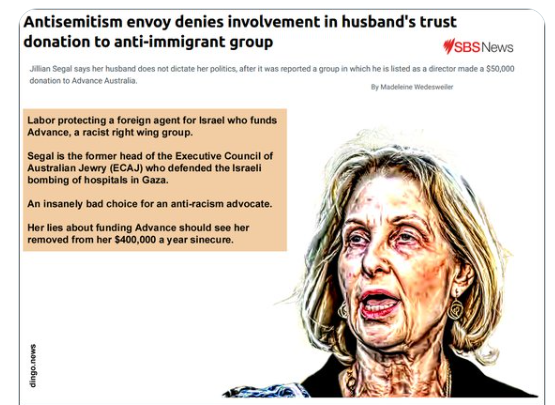 AsTimeGoesBy0's tweet photo. @AlboMP Sacked your racist hag yet? #MossadOperative https://t.co/ihQ5z3Pjcl
