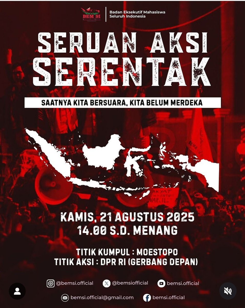 ¥@N'$ (@yaniarsim) on Twitter photo Seruan Aksi Serentak BEM Seluruh Indonesia 🇲🇨 <a href="/_bemsi/">Aliansi BEM Seluruh Indonesia</a>
#IndonesiaSoldOut Seruan Aksi Serentak BEM Seluruh Indonesia 🇲🇨 <a href="/_bemsi/">Aliansi BEM Seluruh Indonesia</a>
#IndonesiaSoldOut