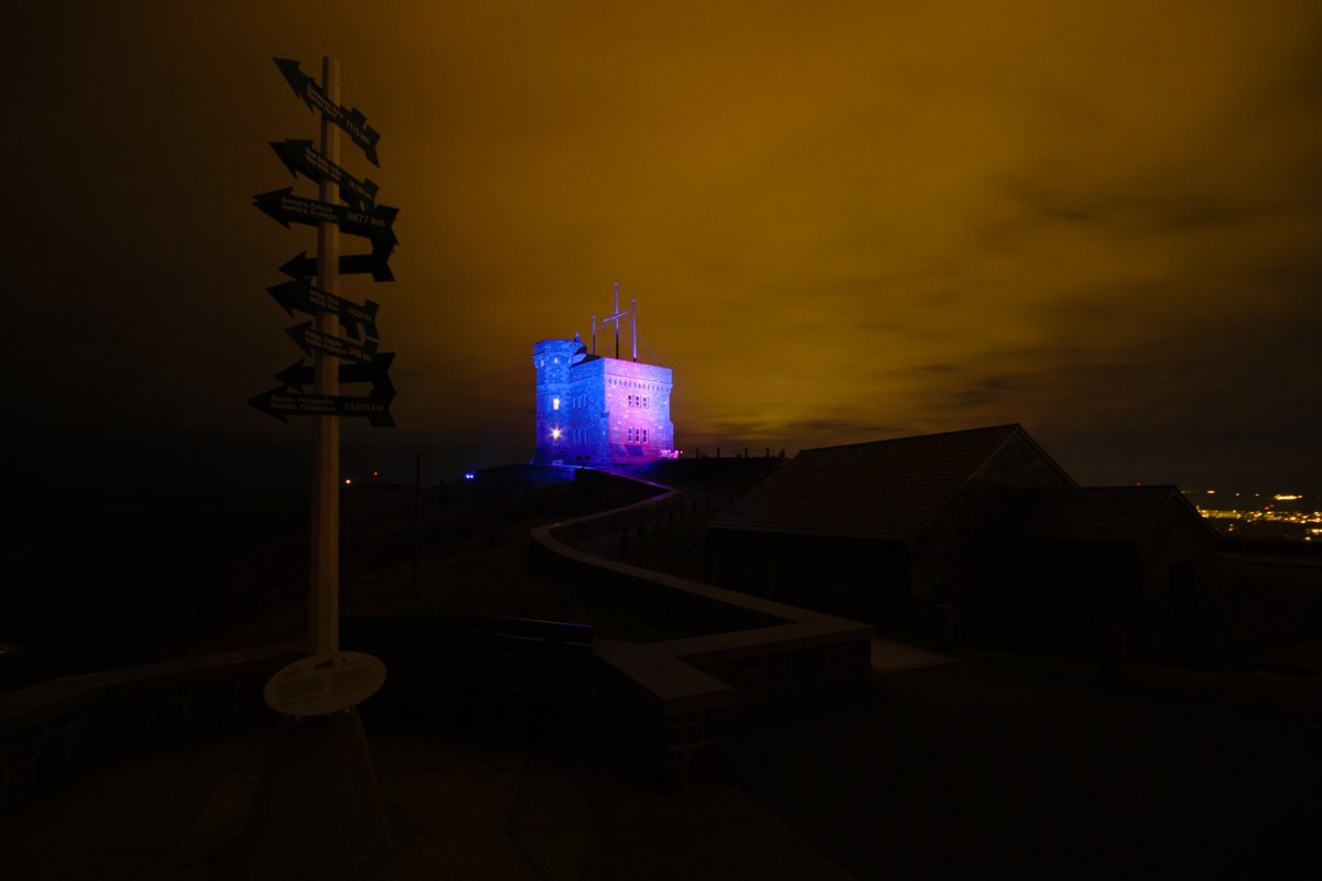 Cabot Tower on Wednesday night. Still a slight smell of smoke in the air around St. John's but the Newfoundland wildfires are finally under control! #stjohns #newfoundland #canada #cabottower #nightphoto #photography