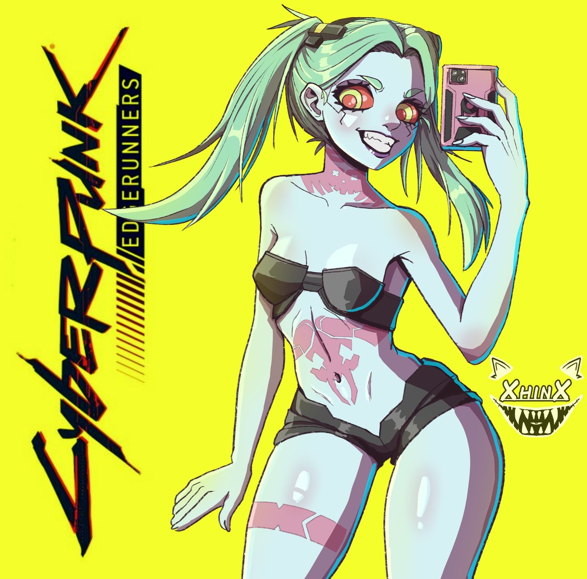 XhinX_X's tweet photo. ✨ This time I wanted to draw Rebecca from Cyberpunk Edgerunners because I absolutely love the game and the serie. Maybe the next one will be Lucy 👀

#Cyberpunk2077 #Edgerunners #Rebecca #digitalart #AnimeArt #CyberpunkArt #FanArt #AnimeDrawing #CyberpunkEdgerunners #DigitalArt https://t.co/LLSJueaflH