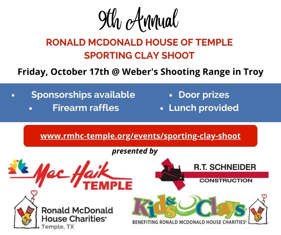 REGISTRATION IS OPEN! Join us for some fun to aim for a cause on Friday, October 17th! Register now at rmhc-temple.org/events/sportin…