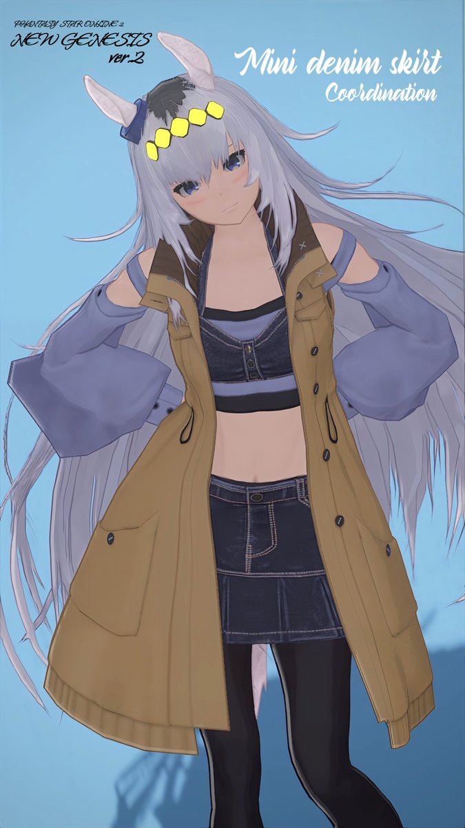 新しいミニデニムスカートの私服
悪くないかもしれない

#PSO2NGS #PSO2NGS_SS #PSO2_NGS_SS