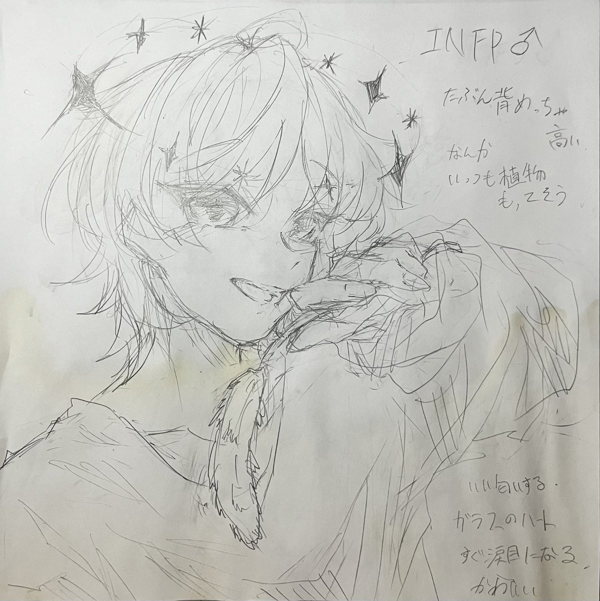 mino990905's tweet photo. ガチひっさしぶりに浮上した、MBTIのやつ描いた。お茶こぼして黄色くなってる https://t.co/5kwPIfYySW