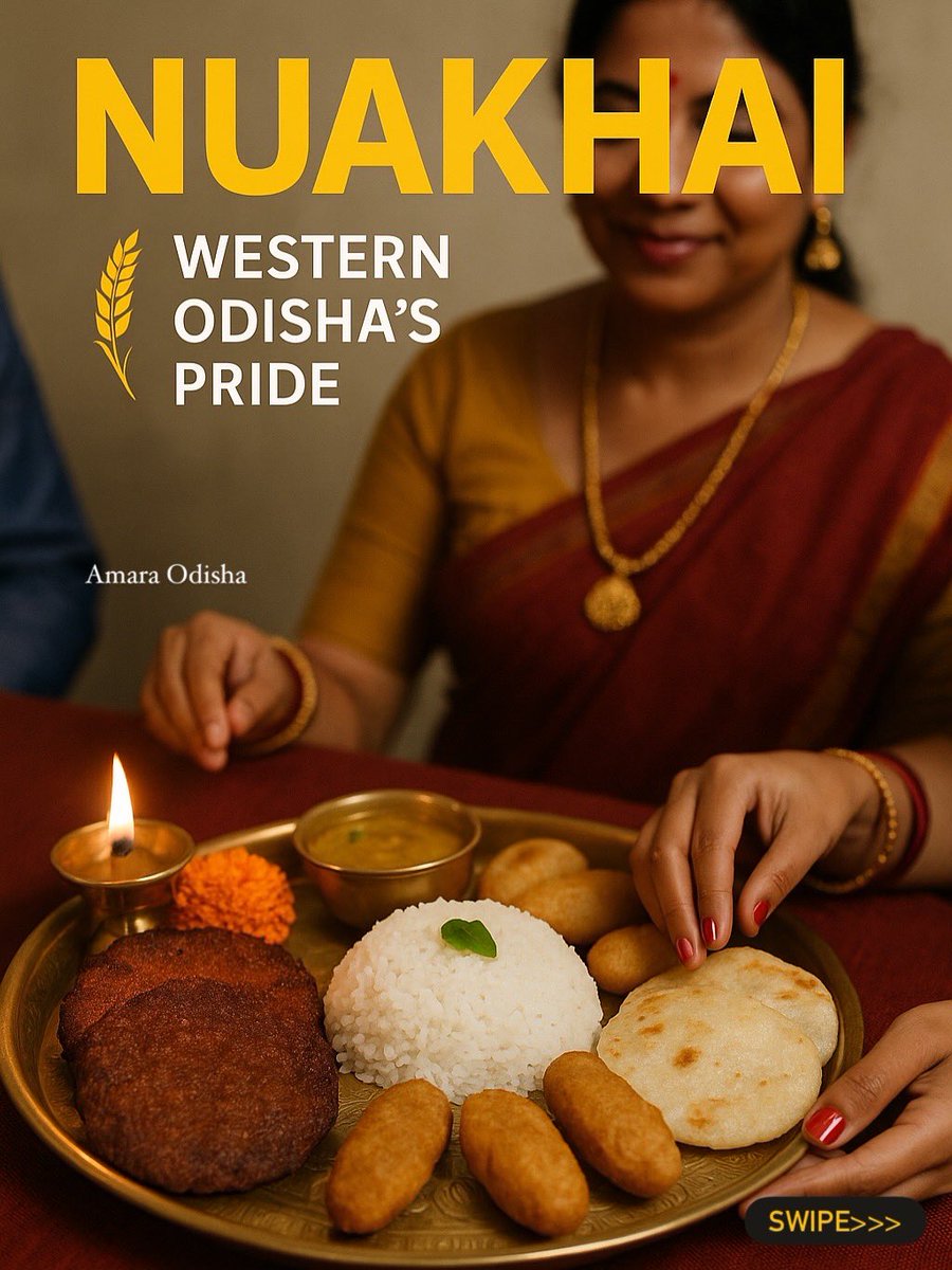 amara_odisha's tweet image. 🌾 Nuakhai — More than just new rice, it’s our new beginning.
From Sambalpur’s Maa Samaleswari on Panchami to Bhawanipatna’s Maa Manikeswari on Dasami — Nuakhai unites us all in gratitude, devotion, and celebration. 💚
#AmaraOdisha #Nuakhai #NuakhaiJuhar #Samaleswari #Manikeswari