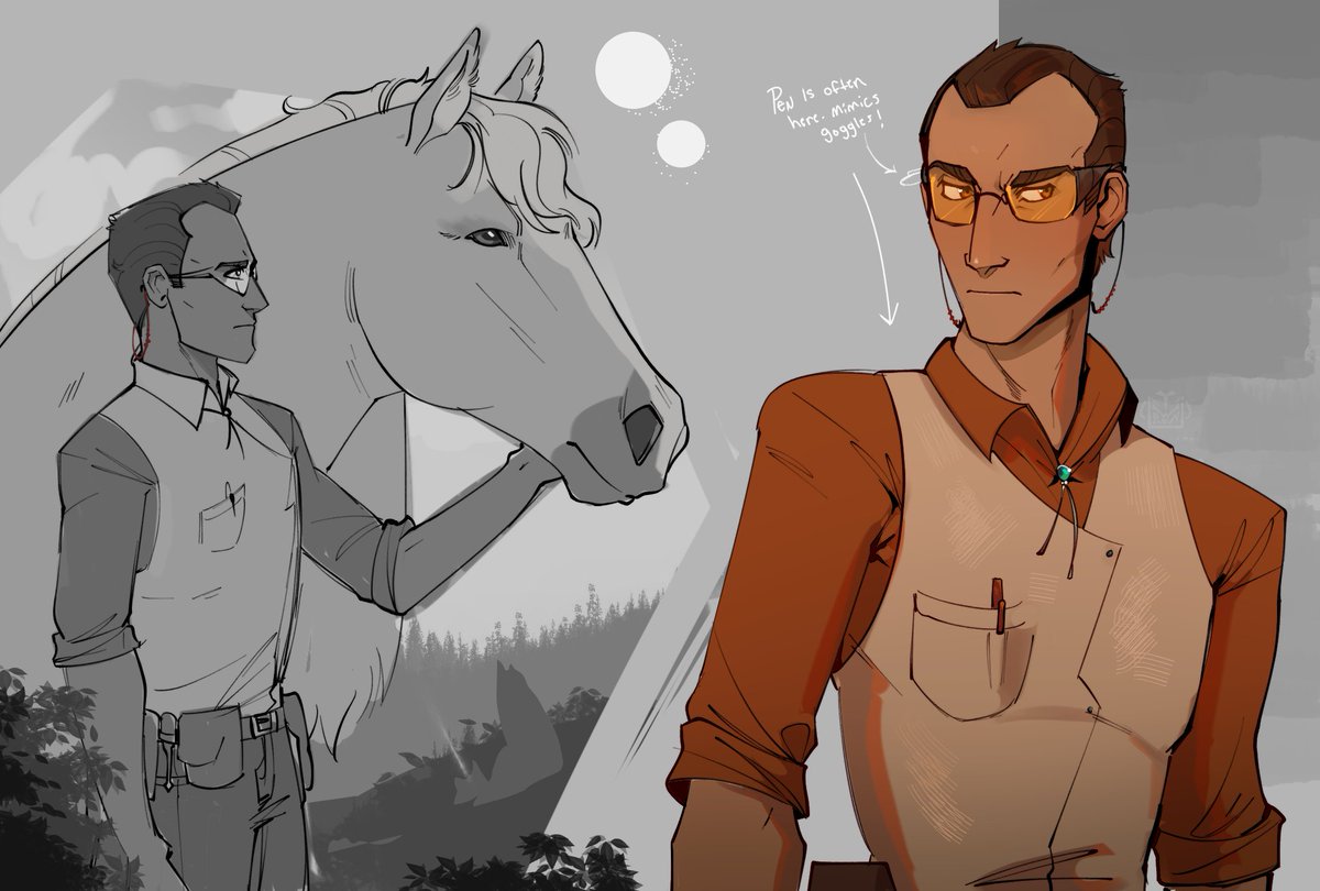 western au art?! in the big 2025? from wrenkenstein dot com?!?!?! 

my friend made a western au and i couldnt help but draw da boy 🙌

[The Bad Batch, Tech]