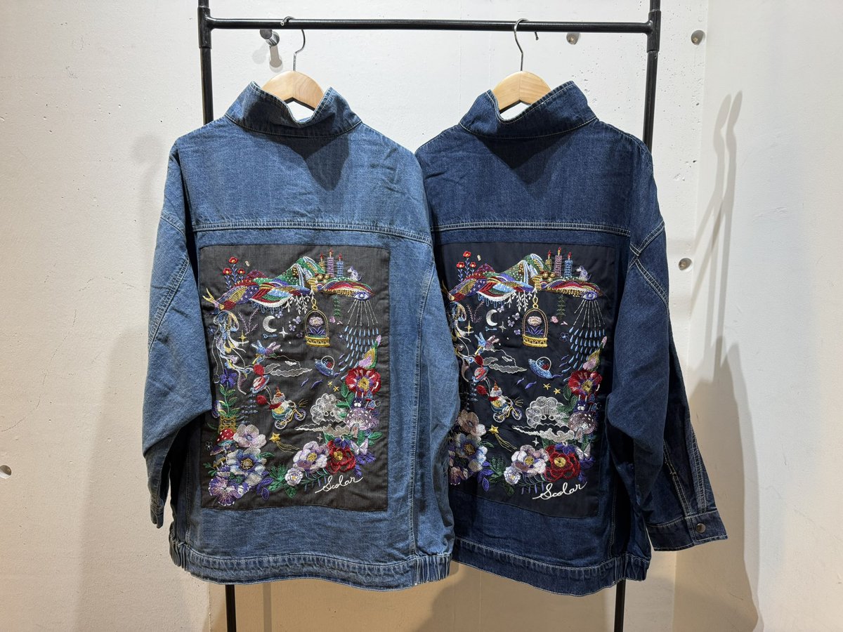 ScoLar 153601：刺繍デニムアップリケ プレミアムブルゾン 153601：刺繍デニムアップリケ プレミアムブルゾンの通販-ScoLar