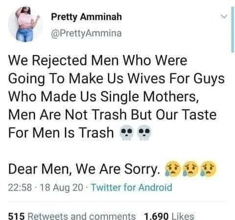 Why women get Ls (@ywomendeservles) on Twitter photo 