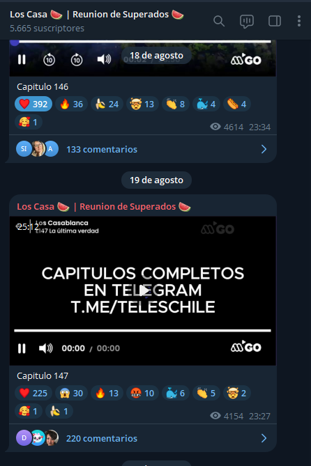 teleschile's tweet photo. Capitulos de #LosCasablanca 48 horas antes y gratis por telegraam 

https://t.co/SEXu9os0O9

#eljardindeolivia #aguasdeoro #leyla #corazonnegro libertadores de america #copasudamericana https://t.co/GVWpAenOeB