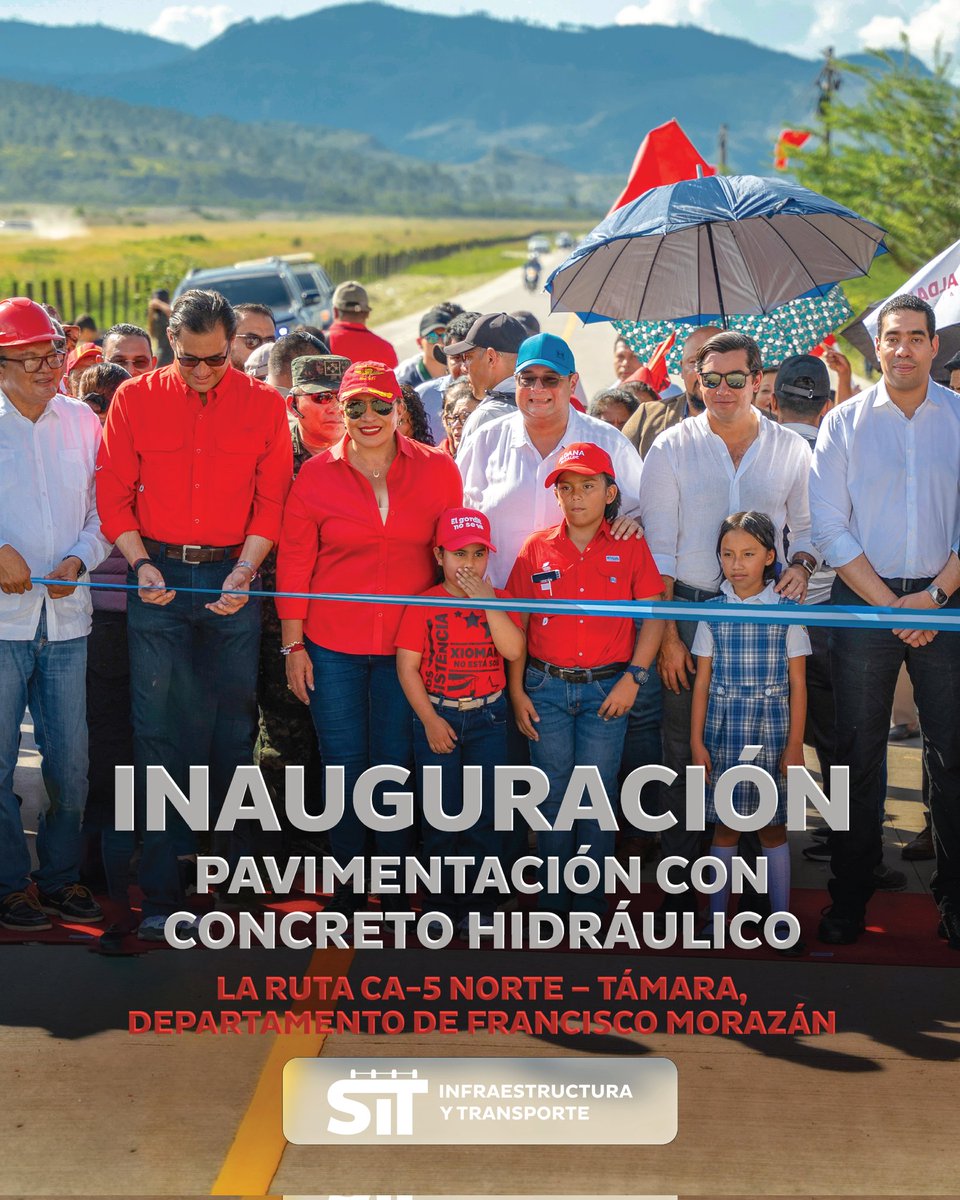 SITHonduras's tweet photo. Inauguración del proyecto de pavimentación con concreto hidráulico en la ruta CA-5 Norte, Támara, una obra estratégica que
moderniza la infraestructura vial y fortalece la seguridad de los usuarios. El proyecto tiene una longitud total de 5.50 km. https://t.co/2zh7hvSyzh