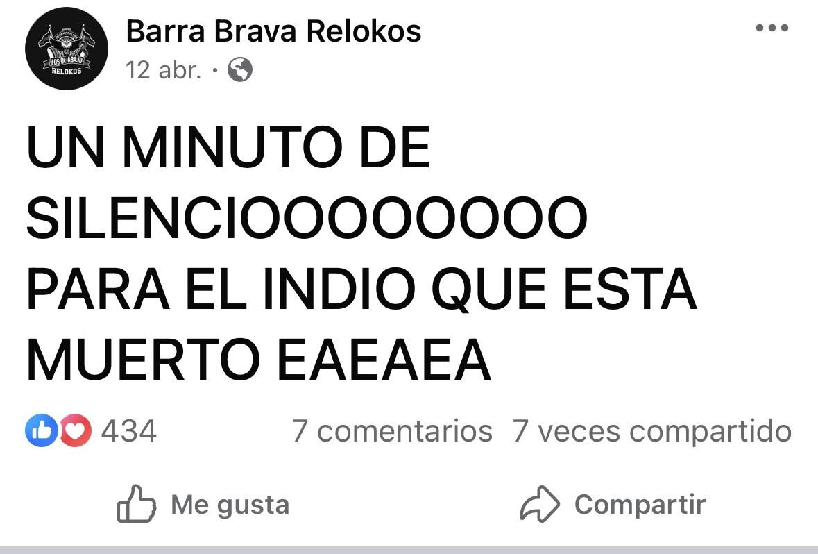DanielGuz97's tweet photo. @RadioTolueno Cuando murieron los cabros chicos así lo celebraban los hijos de la perra. Por acá ojalá y ningún cabrochico/abuelo o persona piola le haya pasado nada pero si es barra por el pico los maricones culiaos. https://t.co/fPvXvbkyMi