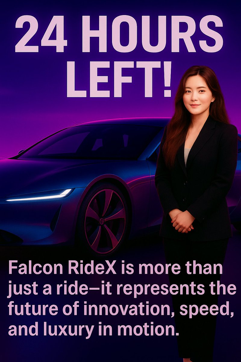 24 HOURS LEFT! Falcon RideX is more than just a ride—it represents the future of innovation, speed, and luxury in motion. Designed with cutting-edge technology and sustainable engineering, Falcon RideX introduces learners and enthusiasts to the world of advanced automotive