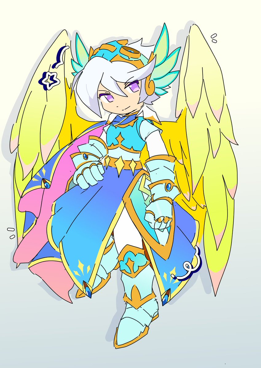 Heavenly knight Reminisce Legamünt 🐱
I wanted to get an idea how to draw his EP+DS since some pieces aren't visible 
Design notes / credits ⬇️ in replies - thank you Leslie for helping me get an idea on how his armor looks like I really owe you one 🥹🙏♥️
