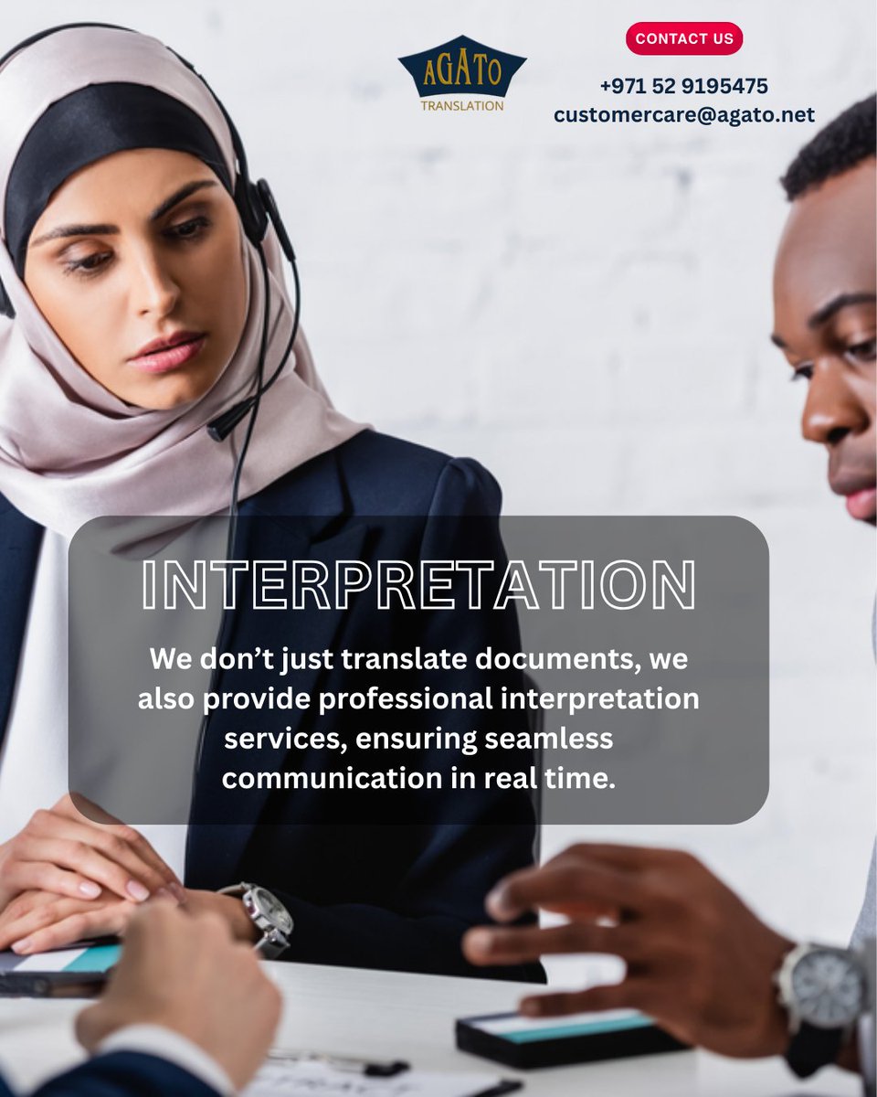 AgatoTranslate's tweet photo. CONTACT US NOW FOR YOUR LOCALIZATION, INTERPRETATION, &amp; TRANSLATION NEEDS

#TrendingNow #interpretation #translation #dubai https://t.co/8Ec5OUfAye