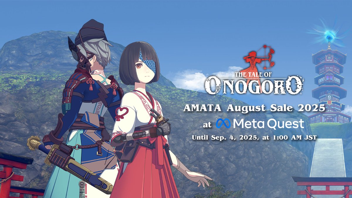 AMATA August Sale 2025開催！
オノゴロ物語が30%OFF！！
✨この機会をお見逃しなく。

📌2025年9月4日1:00 AM JSTまで
詳細 ▶️ meta.com/experiences/th…