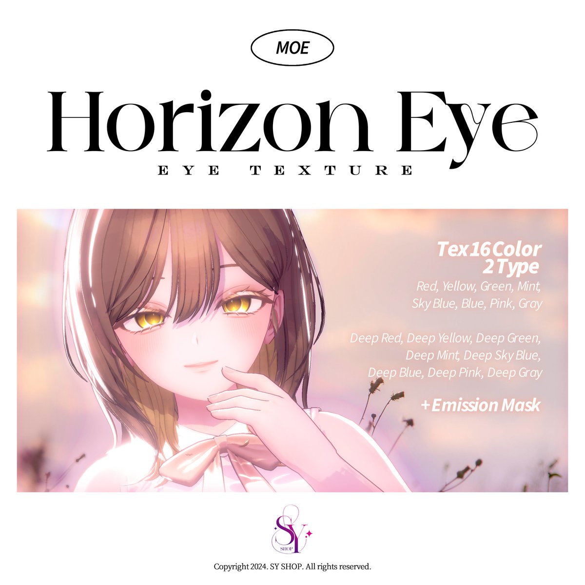 ✨New items✨

Moe Eye Texture [ Horizon Eye ] 출시하였습니다!
RT+Follow 하시는 분들 중 3분 뽑아서
해당 아이템을 선물하도록 하겠습니다.

추첨은 8월 27일입니다. :)
이번에도 잘 부탁드립니다. 😚💕

opheliacollins.booth.pm/items/7330901