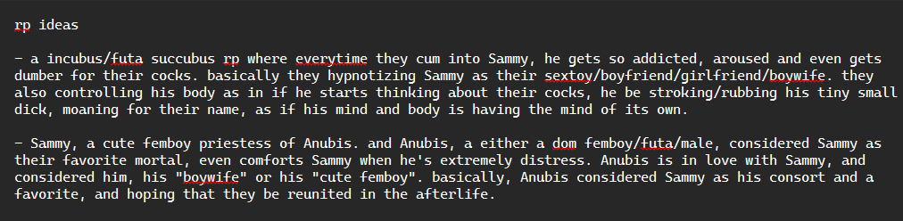 // hi there, writer here. i've recently created two new rp ideas if you're interested. below it's two ideas.

sadly, i'm still in futa mood. hope you'll understand. 

#LewdRP #OpenRP #OpenDM #NSFWRP #FutaRP