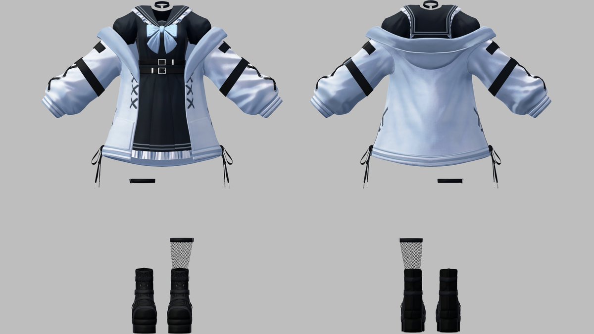 Code2l9's tweet image. 次の衣装の全体像です！  
8月中に発売目指して調整中です✨