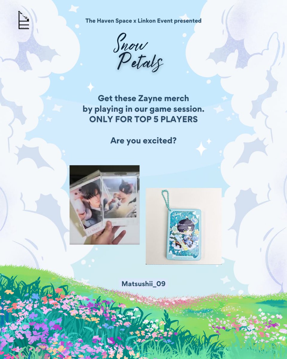 thehavenspace's tweet photo. Want to grab these?
Sign up for Snow Petals abd be the Top 5 players in our game session🎮
Click the link in our bio!
See you!👋🏻😋
#lads #ladszayne #loveanddeepspace #loveanddeepspacezayne #loveanddeepspaceevent https://t.co/WJl41v1HmO