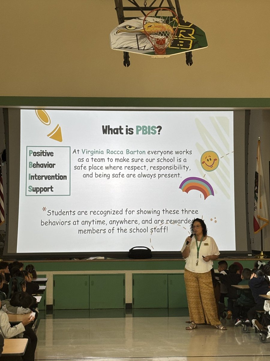 VRBEagles's tweet photo. MIGHTY the Eagle 🦅 pumped us up at our PBIS assembly 🎉! Students learned about school expectations 📚, uniforms 👕, and the importance of attendance ✅. We wrapped it up with our school chant 📣—loud &amp; proud! #VRBStrong #Alisalfuerte https://t.co/MLfAB6IfsZ
