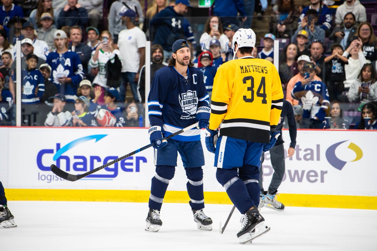 An unforgettable night on and off the ice! 🏒 
 
The CAA Centre was electric as Team Tanev laced up against Team Matthews in front of a sold-out crowd at our #HockeyNightBrampton 2025. Together, we raised $6,670,000 with a historic $50,000,000 pledge from the Cortellucci Family